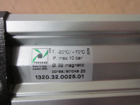 Пневмоцилиндр PNEUMAX 1320.32.0025.01 magnetic магнитный шток давление рабочее 1bar Pmax=10bar