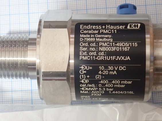 Преобразователь давления Endress+Hauser Cerabar PMC11-GR1U1FJVXJA -400...+400mbar 4-20mA 10...30VDC