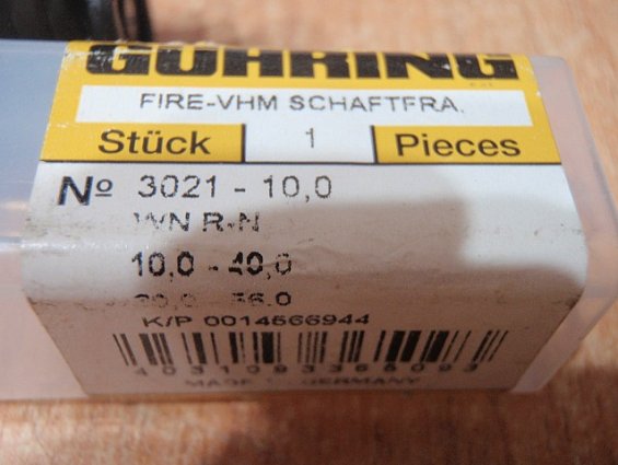 Фреза guhring fire-vhm schaftfra №3021-10.0 10.0-40.0 r-n 30.0-56.0 k/p fire guehring 54932
