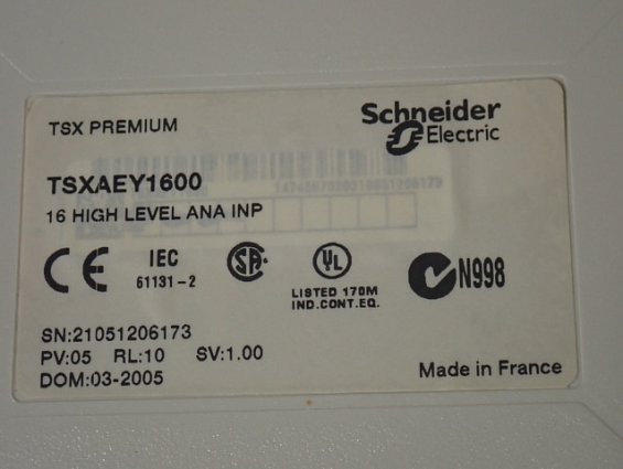 Модуль Schneider Electric TSXAEY1600 БЫВШИЙ В УПОТРЕБЛЕНИИ ТЕХНИЧЕСКИ ИСПРАВЕН