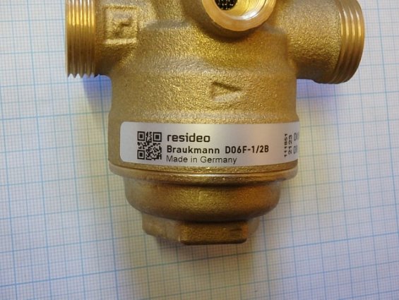 Редуктор Braukmann D06F-1/2B DVGW клапан понижения давления на горячую воду