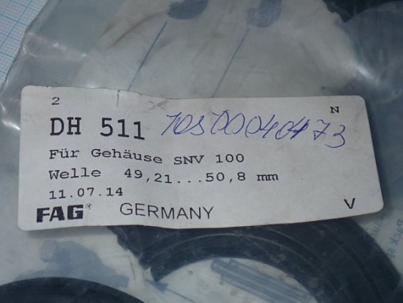 Уплотнение корпуса FAG DH511 Fur Gehause SNV100 Welle 49,21...50,8mm комплект из четырех резиновых