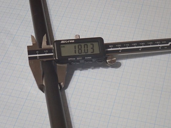 Карбоновый пруток диаметр=Ф18мм длина=1000мм Carbon Fiber Rod RKP-CFR20