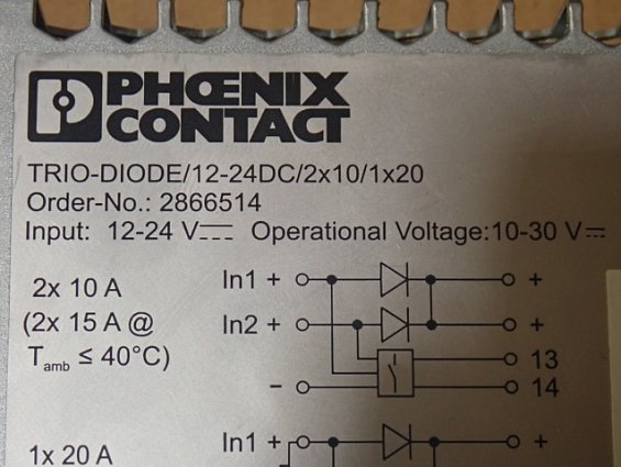 Резервный модуль Phoenix Contact TRIO-DIODE/12-24DC/2х10/1х20 2866514