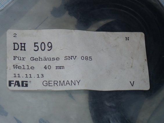 Уплотнение корпуса FAG DH509 Fur Gehause SNV085 Welle 40mm комплект из четырех резиновых вкладышей