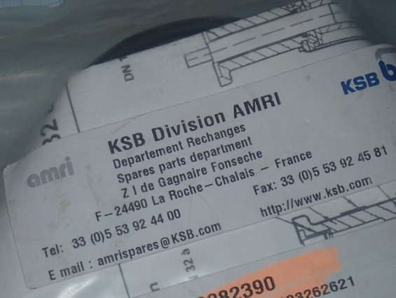 Ремкомплект затвора KSB Amri DN50 ISORIA-20 EPDM XV 50XV20 42082390