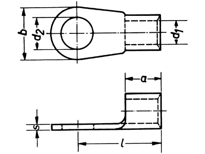 Кольцевые наконечники стандарта DIN46234 из листовой меди, 0,5-240 мм2