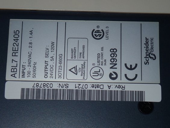 Блок питания Schneider Electric ABL7 RE2405 100-240VAC 24VDC 5A 120W БУ