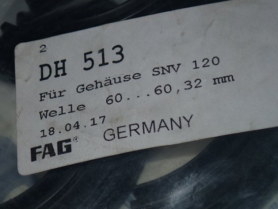 Уплотнение корпуса FAG DH513 Fur Gehause SNV120 Welle 60...60,32mm комплект из четырех резиновых вкл