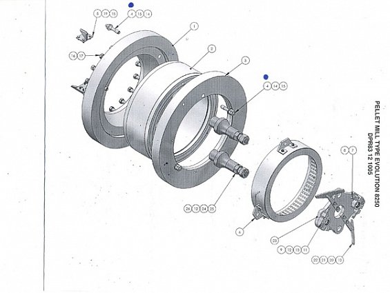 Винт фильеры Evolution 50003922 Goujons de fixation filiere die stud for press evolution