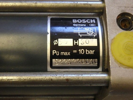 Пневмоцилиндр BOSCH Germany Ф50 H30 Pu=10bar 8223220030