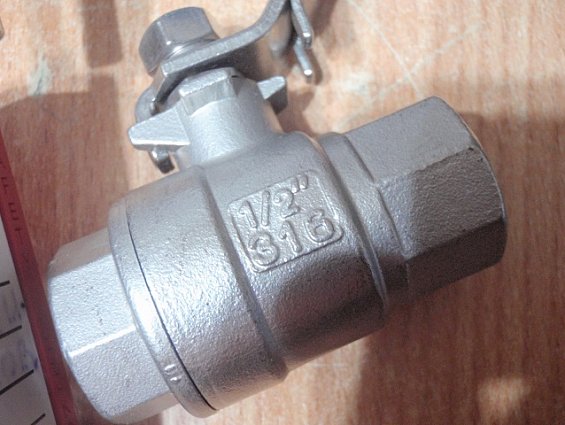 Кран шаровый муфтовый Regel RGL-050 DN15 1/2" G1/2 PN64 AISI316 -30+230С