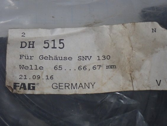 Уплотнение корпуса FAG DH515 Fur Gehause SNV130 Welle 65...66.67mm комплект