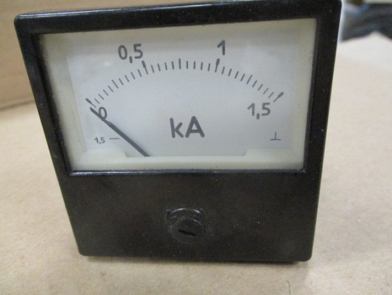 Амперметр М1001 шкала 0-1.5кА НШ75mV Класс точности 1.5 1984г.в СДЕЛАНО В СССР