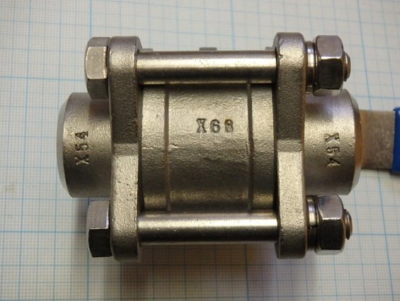 Кран шаровый шаровой GENEBRE 2026-05 DN20 G3/4" PN63 AISI316 Tmax=+180C ISO-фланец F04-F05