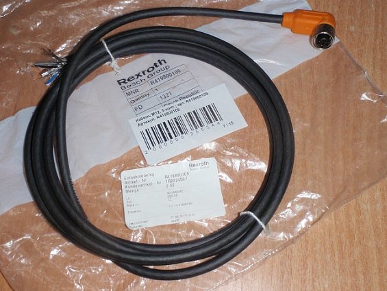 Кабель Rexroth Bosch R419800109 М12 5-конт connecting cable m12-ed02-L2.5m