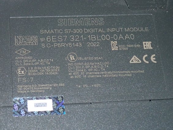 Модуль SIEMENS 6ES7 321-1BL00-0AA0