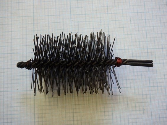 Щетка-ерш стальной Д76х90х160х3.0х0.8мм D76х90х160х3.0х0.8mm диаметр-Ф76мм длина ворса-90мм длина об
