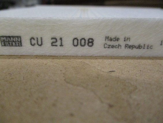 Фильтр воздушный салонный MANN-FILTER CU21008 автомобиля Kia Rio