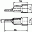 Штыревые наконечники из листовой меди изолированные, 10-95 мм2