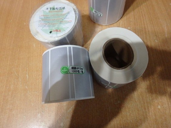 Полиэстеровая термотрансфертная этикетка Silver Label PET 68х25mm 1000pcs/roll 1000шт