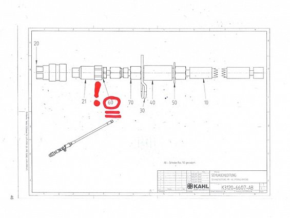 Прямой ввинчиваемый патрубок KAHL K6401-0512 0060 GERADER EINSCHR.STUTZ.M.SCHAFT