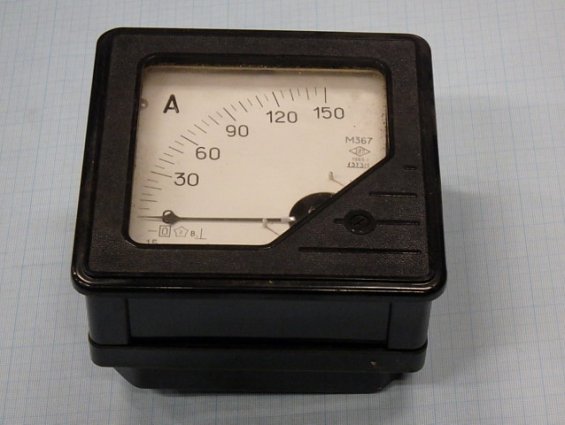 Амперметр М 367 пр.изм.0-150.кл.т.1,5. 160х160х90 1965г.в.