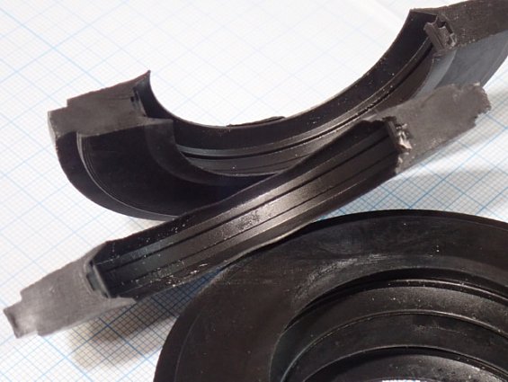 Уплотнение корпуса TSNG611 комплект из четырех резиновых вкладышей