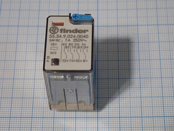Реле finder 55.34.9.024.0040 24VDC 7A 250V~