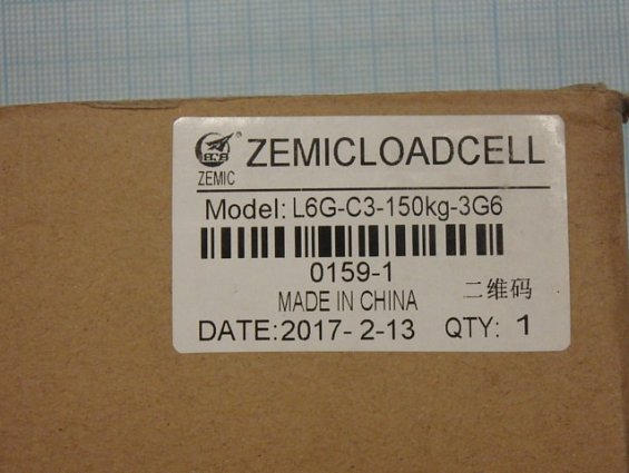 Датчик тензометрический ZEMIC LOAD CELL L6G-c3-150kg-3G6 НПИ-150кг class-c3 150kg