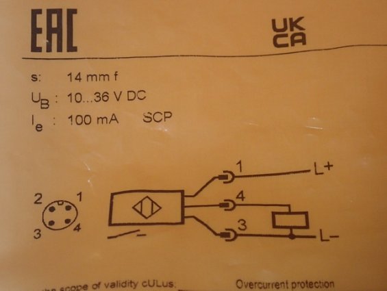 Индуктивный датчик ifm IIT205 IIB3014BBPKG/M/V4A/US-104-DPS