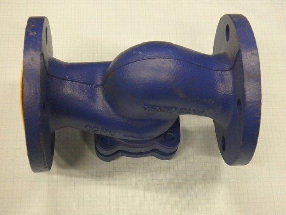 Клапан обратный чугунный фланцевый V287-050 DN50 PN16 EN-JL1040 серый чугун Тмакс=300гр.С