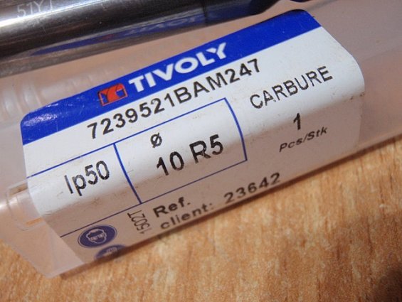 Фреза твердосплавная tivoly 7239521bam247 lp50 Ф10 R5 51yt carbure 23642 www.tivoly.com