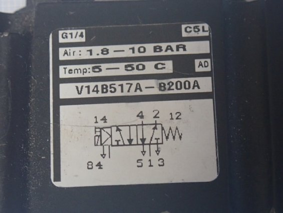 Клапан электромагнитный NORGREN V14B517A-B200A БЫВШИЙ В УПОТРЕБЛЕНИИ НА ЗАПЧАСТИ