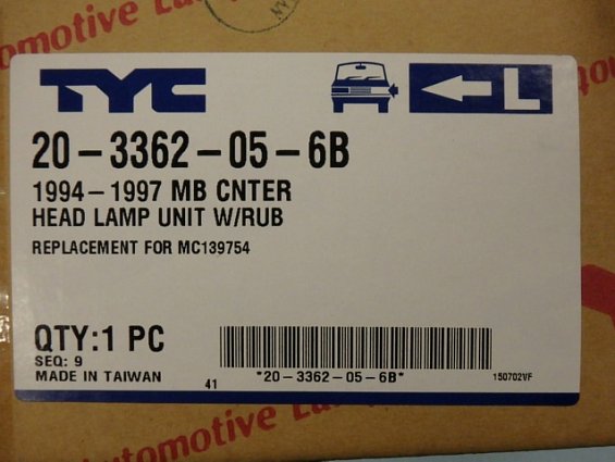 Фара передняя левая mitsubishi canter 94-03 tg-214-1131L-LD tyc для автомобиля MITSUBISHI CANTER