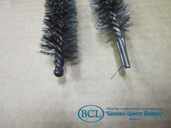 Щетка-ерш стальной Д30х75х120мм D30х75х120mm диаметр-Ф30мм длина ворса-75мм длина общая-120мм