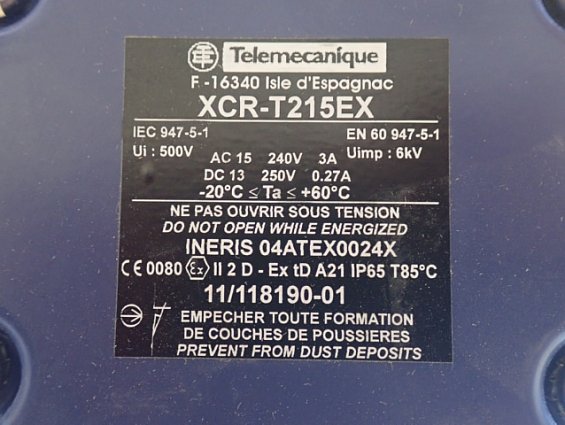 Концевой выключатель Telemecanique XCRT115EX 802795 065249 XCR-T215EX БЕЗ КРЕПЕЖА