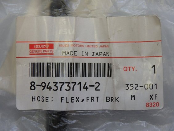 Шланг тормозной 8-94373714-2 HITACHI CABLE JAPAN SAE J1401 DOT HCL 11/08 1/6 HL HCL 9303