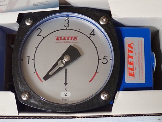Расходомер ELETTA S05-GL15-R Water 130011015R 2-10 l/min 16bar 5% IP43 0...+90C стрелочный индикатор