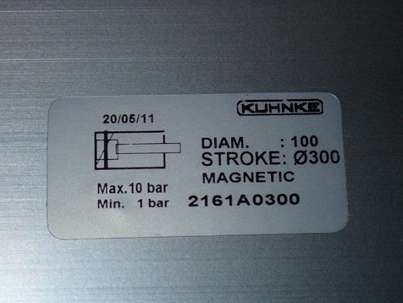 Пневмоцилиндр KUHNKE 2161A0300 Ф100mm L=300mm