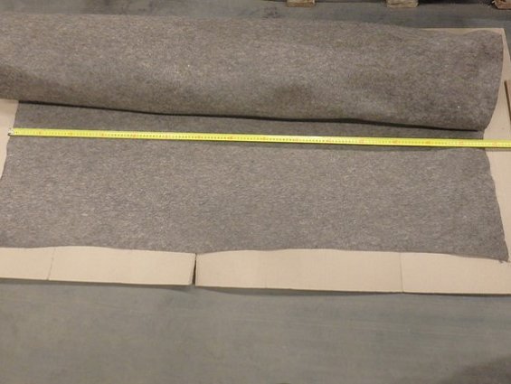Войлок технический толщина-3мм ширина-1470мм полугрубошерстный обувной темный рулон