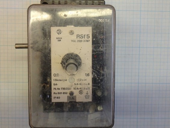 Реле тока EAW RSf5 0.8-1.6 Inom 5А PL-Nr770602 IP40 EAW BERLIN DDR GDR ГДР ГЕРМАНИЯ