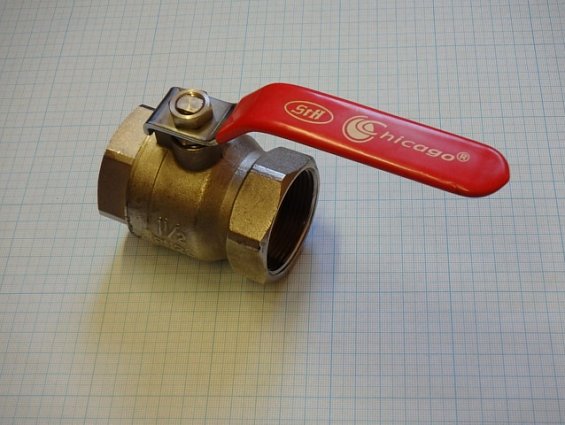 Кран шаровой никелированный 34.505 11/2" DN40 PN25 Чикаго Тмакс=110С для воды внутренняя резьба