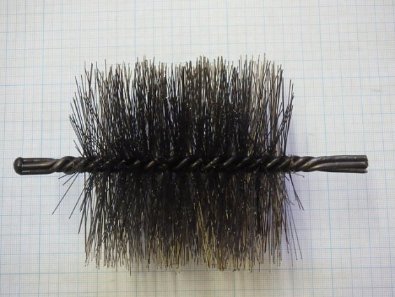 Щетка-ерш стальной Д96х90х150х3.0х0.3мм D96х90х150х3.0х0.3mm диаметр-Ф96мм длина ворса-90мм длина об