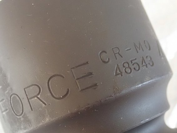 Головка ударная FORCE 48543 CrMo 43мм L=75мм 6-гранная 1" для ремонтных работ