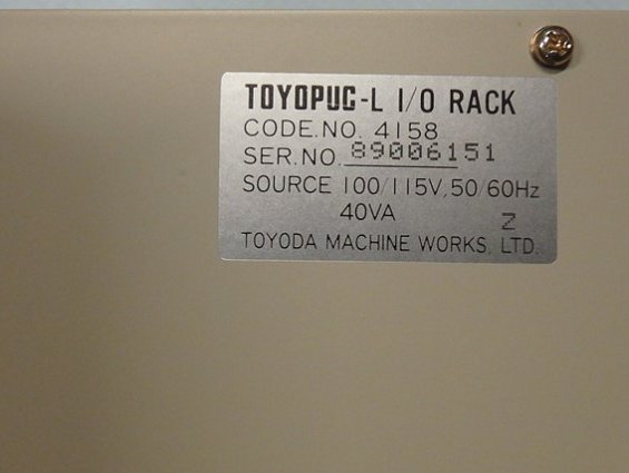 Блок расширитель TOYODA контроллера TOYOPUC-L I/0 RACK CODE.NO.4158 SOURCE 100/115V 50/60Hz