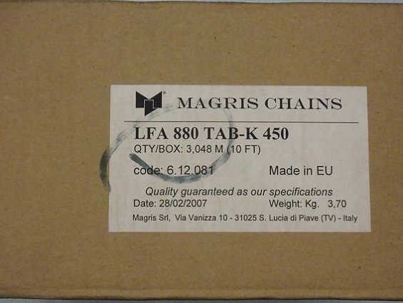 Цепь MAGRIS CHAINS LFA-880-TAB-K450 6.12.081 3,048M(10FT)