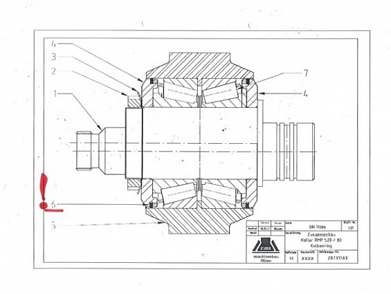 Кольцо Munch 180/170/4 RMP520/80 Kolbenring поршневое уплотнительное крышки ролика