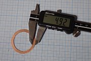 Медная плоская прокладка Gasket BABBINI 34х44х1мм BCL-26.00.006 ECu57 DIN1787 деталь крепежного ремо