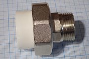 Муфта PRO AQUA PA21014 Ф25х3/4 PP-R полипропиленовая комбинированная разъемная с наружной резьбой ве